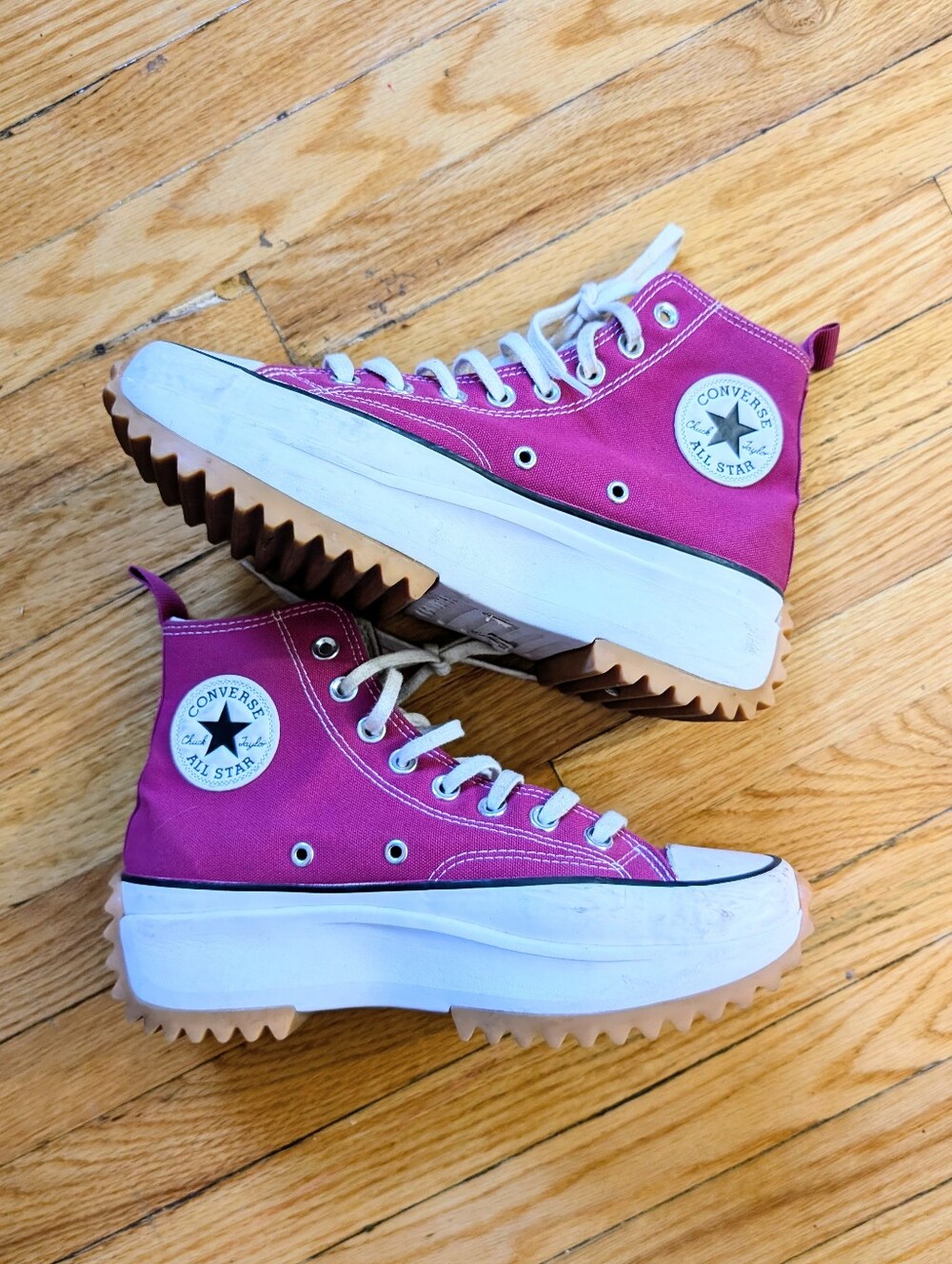 Converse Pink Run Star Hike High-Top Sneakers